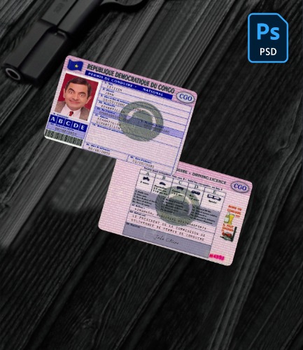 Congo driving license version 3 PSD